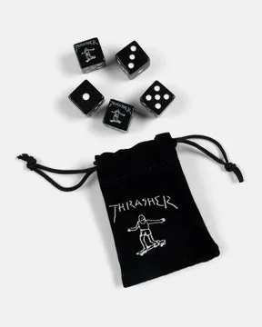 Thrasher Gonz terningsett svart 5-pak med Gonz-art