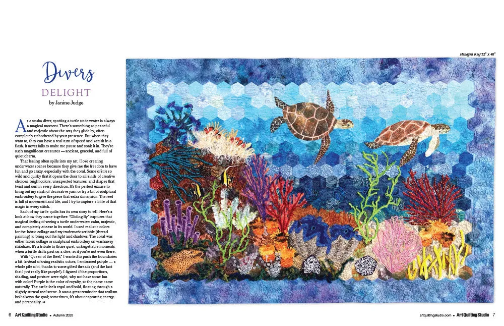 Stampington Art Quilting Studio Autumn 2025 blad pdf
