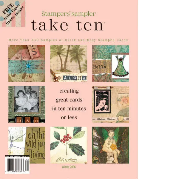 Stampington Take Ten Winter 2006 blad kortlaging
