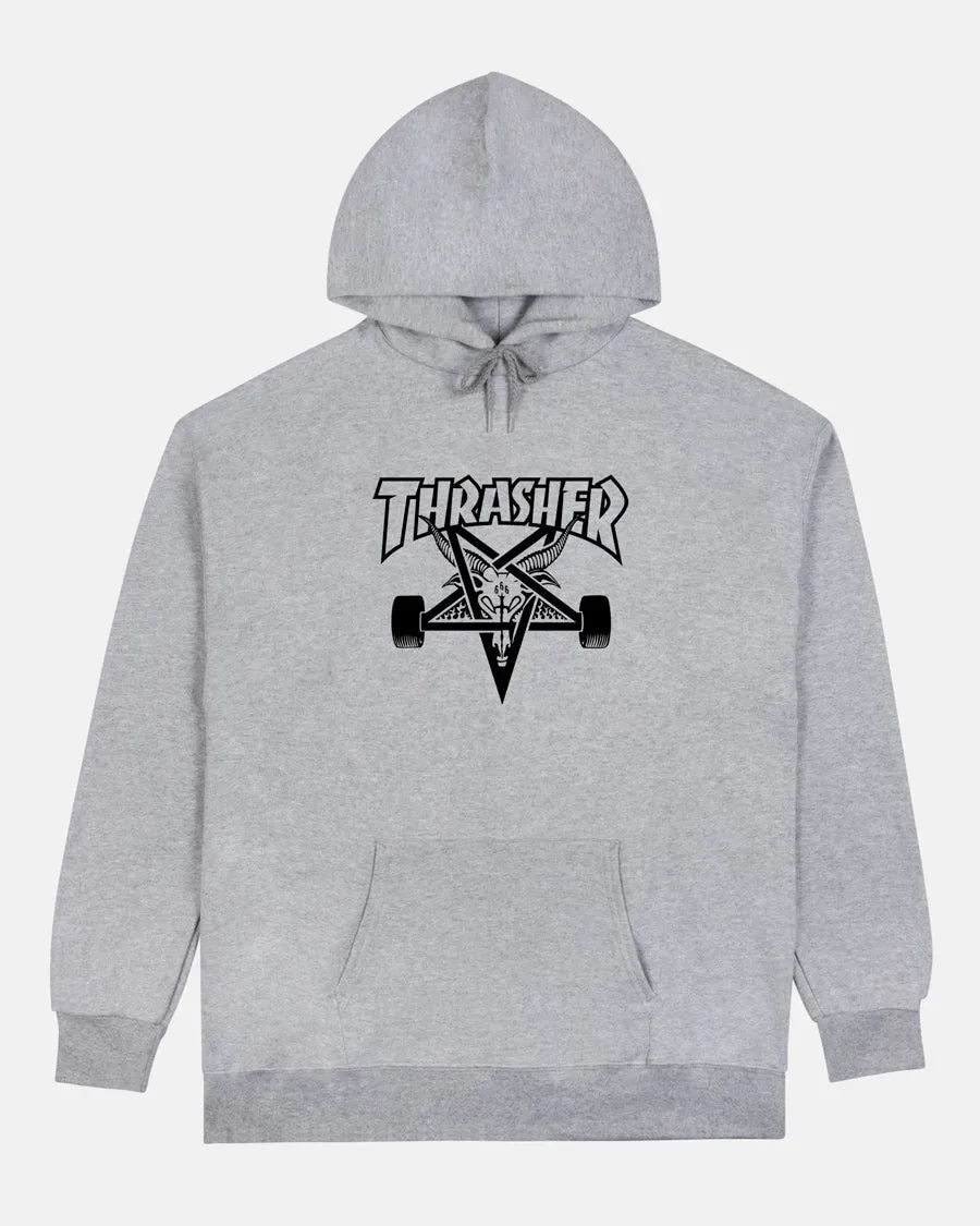 Thrasher Skategoat hoodie grå/svart bomull