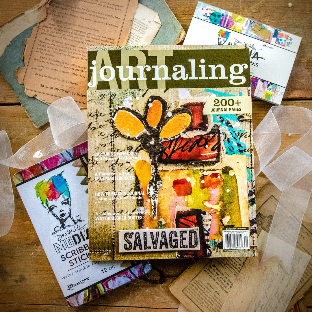 Stampington Art Journaling Scribble and Collage sett blad + sticks