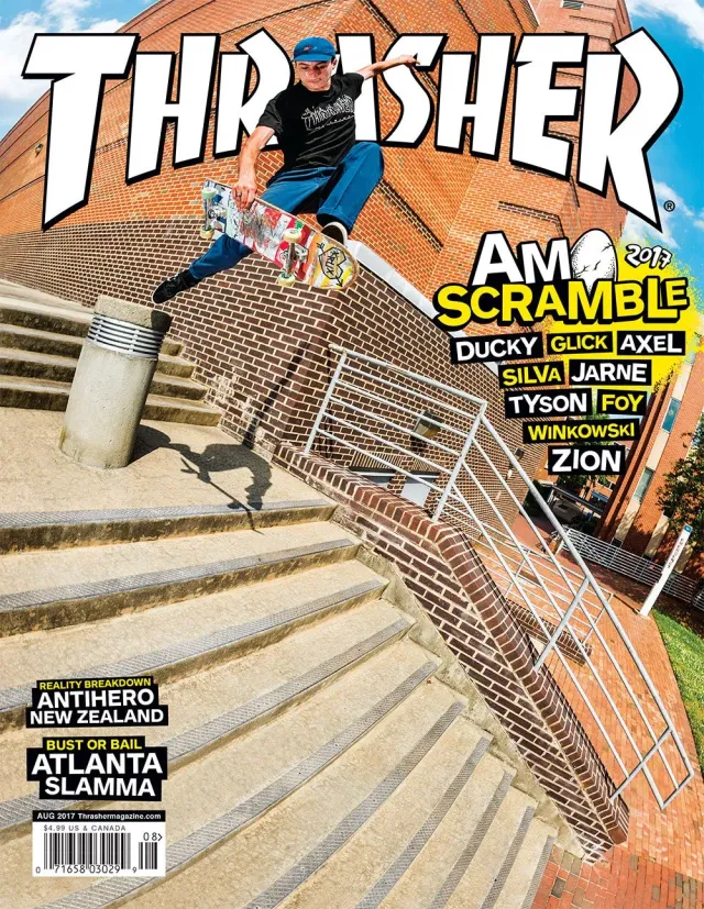 Thrasher Magazine blad august 2017 utgave