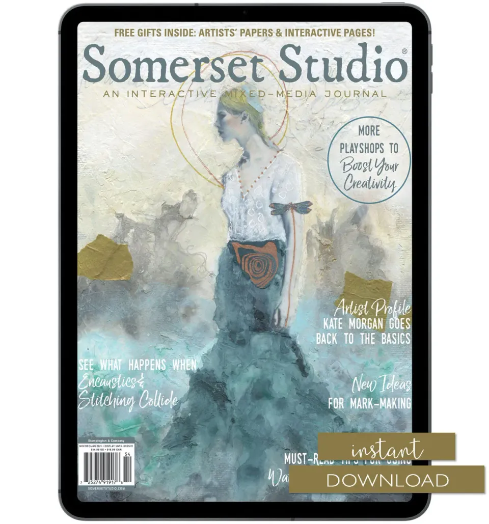 Stampington Somerset Studio Winter 2021 blad digital mixed-media