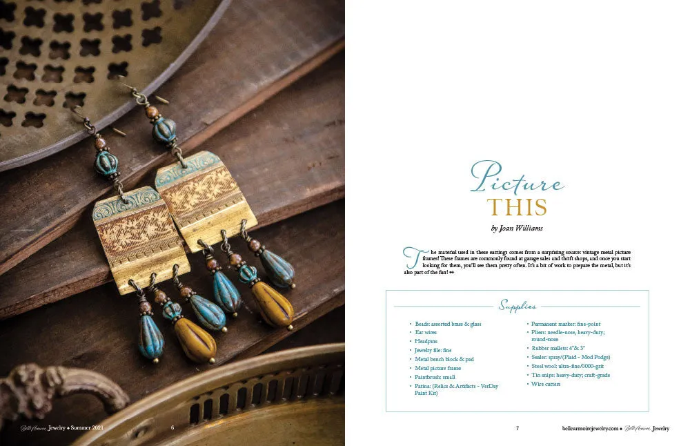 Stampington Belle Armoire Jewelry Summer 2021 blad smykker DIY
