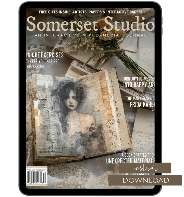 Stampington Somerset Studio Spring 2025 blad PDF mixed-media