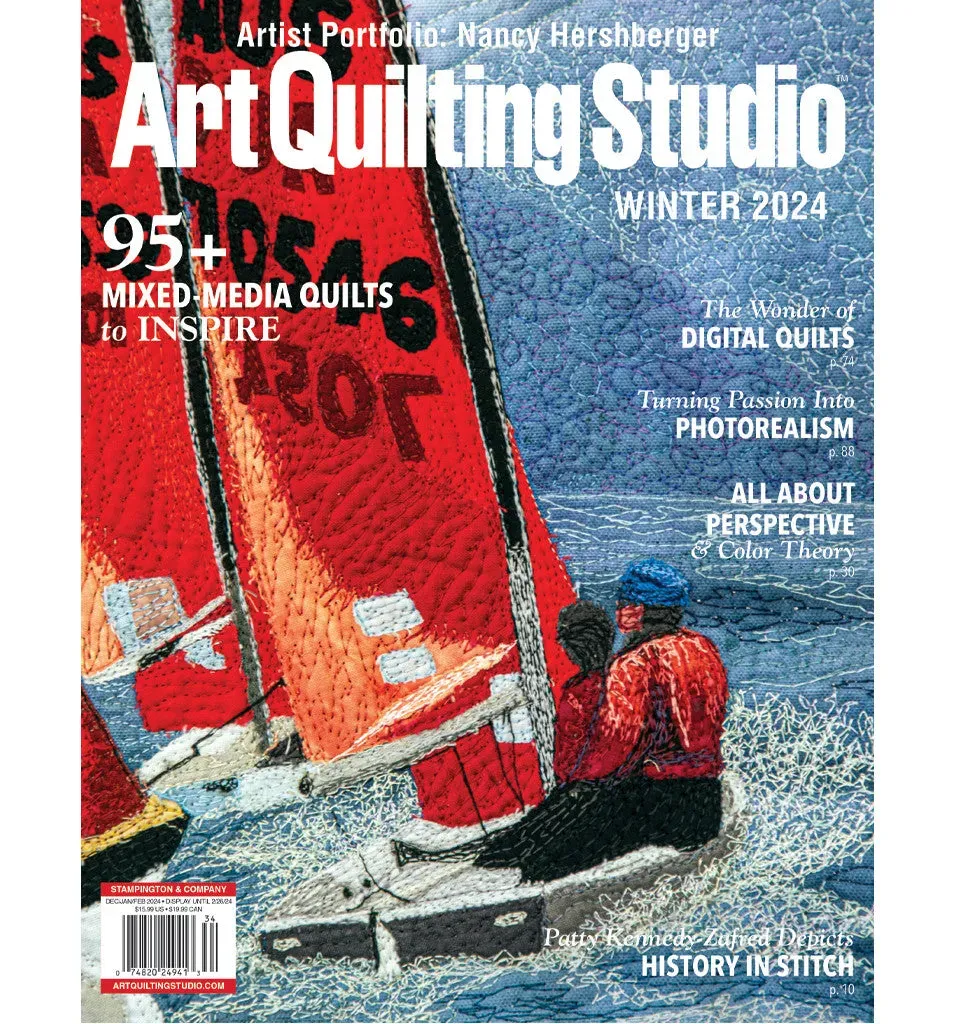 Stampington Art Quilting Studio Winter 2024 blad 144 sider