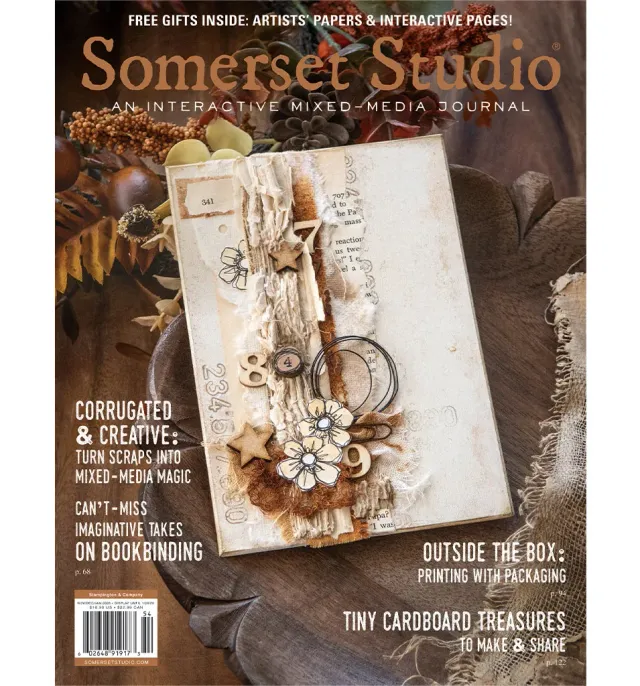 Stampington Somerset Studio vinter 2026 blad papp