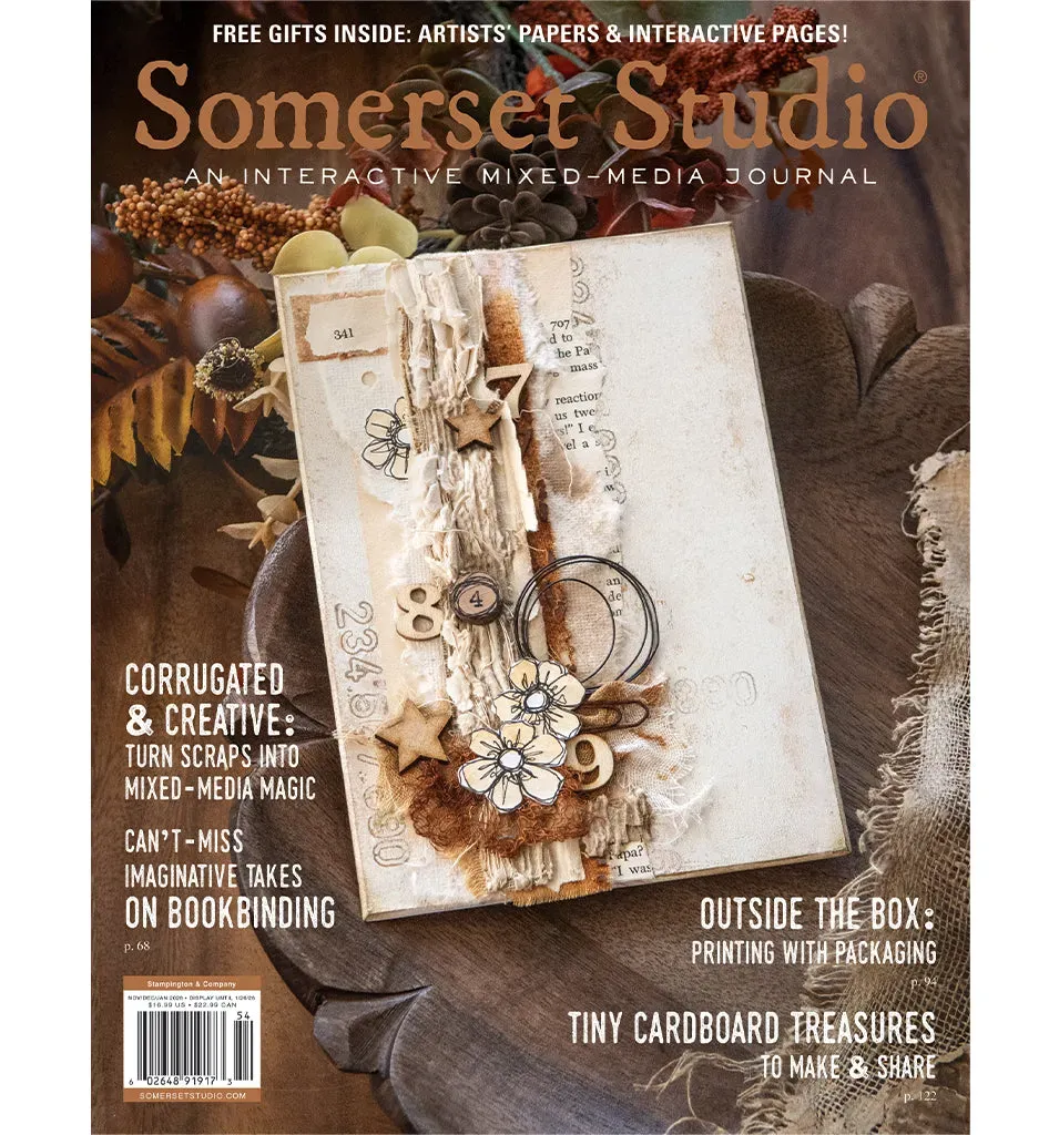 Stampington Somerset Studio vinter 2026 blad papp