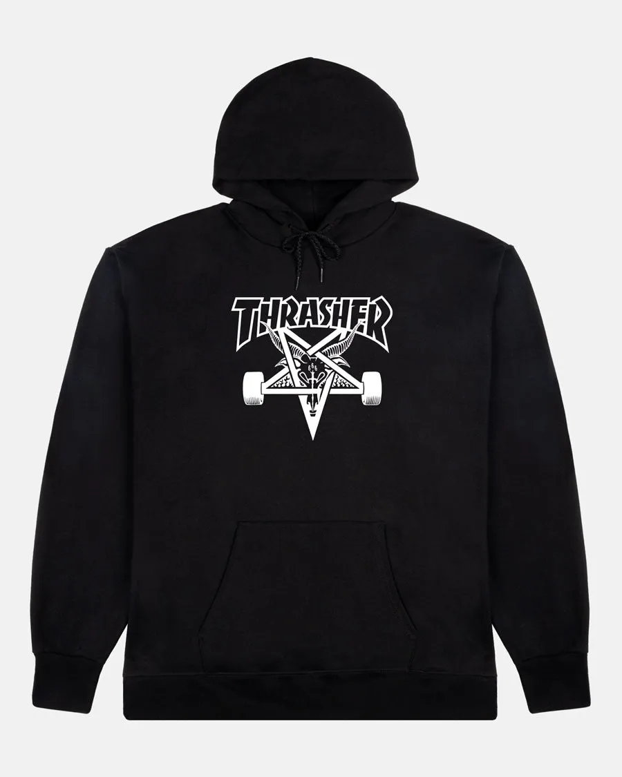 Thrasher Skategoat hoodie svart hettegenser bomull