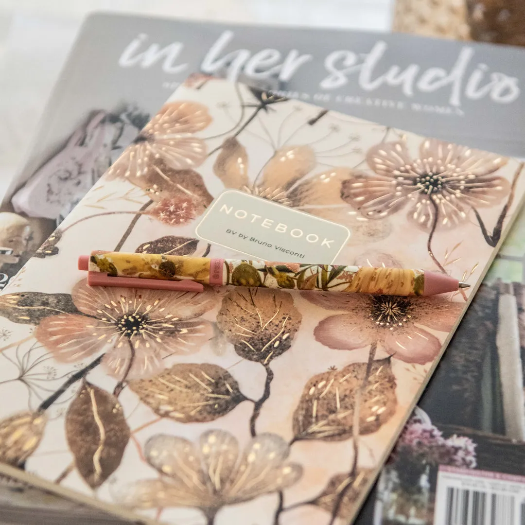 Stampington In Her Studio Blush Blooms bladpakke notatbok