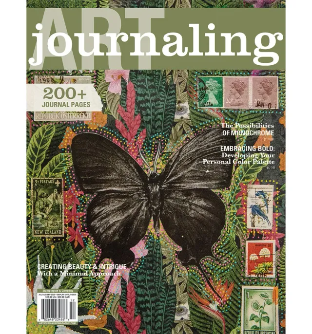 Stampington Art Journaling Summer 2025 blad akvarell