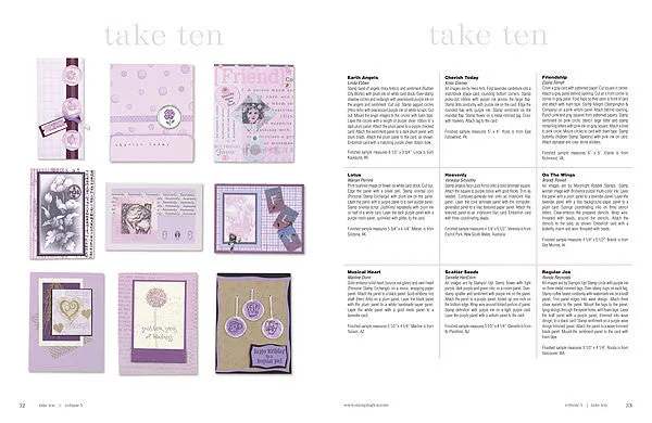Stampington Take Ten 2005 Volume 5 blad enkeltutgave kortlaging
