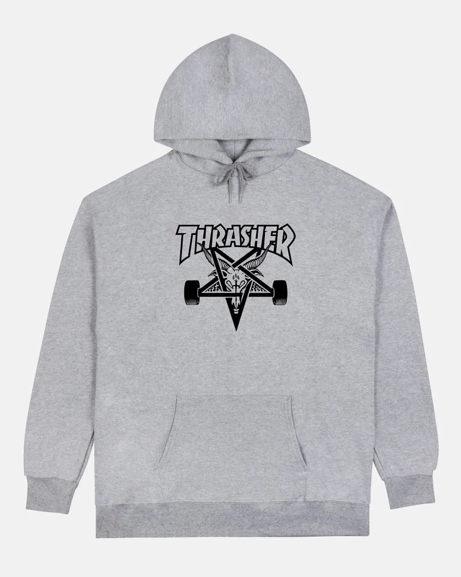 Thrasher Skategoat hoodie grå/svart bomull