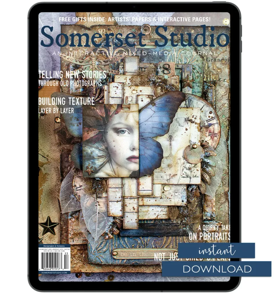 Stampington Somerset Studio Autumn 2025 blad PDF 176 sider mixed-media