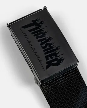 Thrasher Flame webbelte svart med flaskeåpner