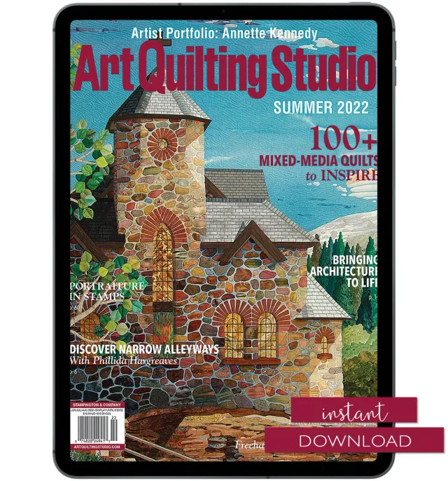 Stampington Art Quilting Studio Summer 2022 blad PDF