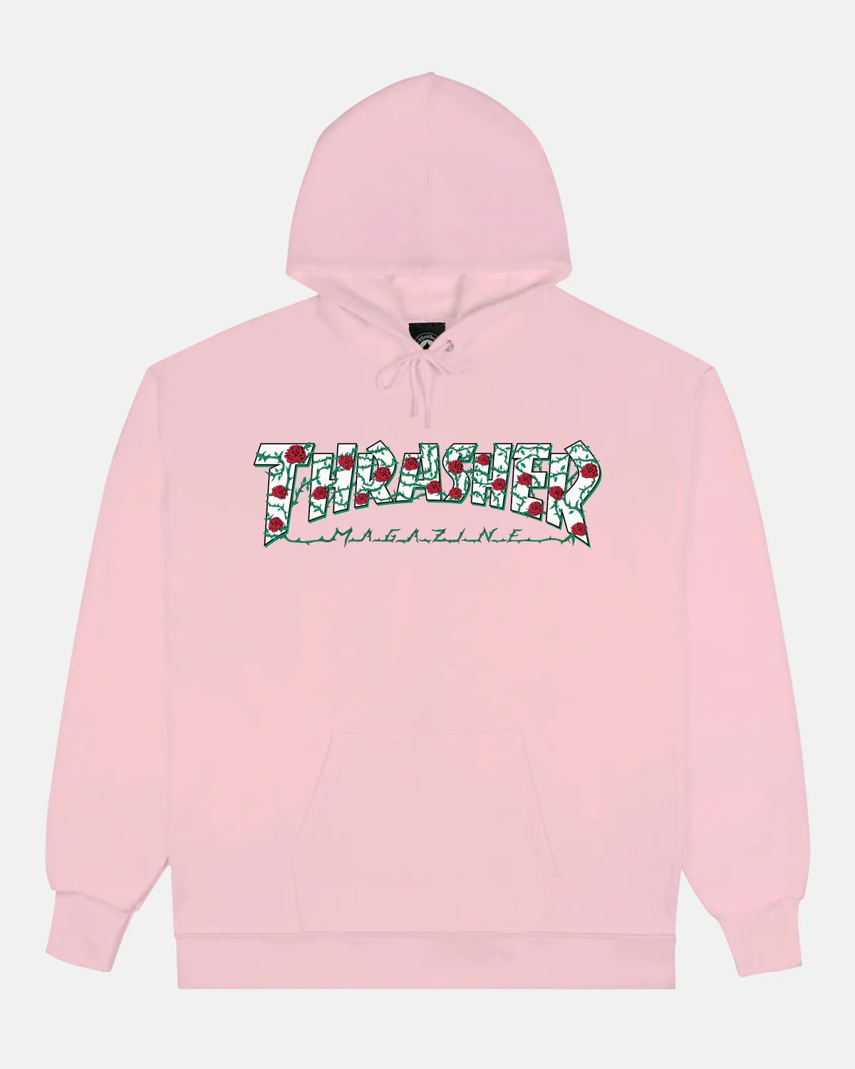 Thrasher Roses hoodie hettegenser rosa bomull