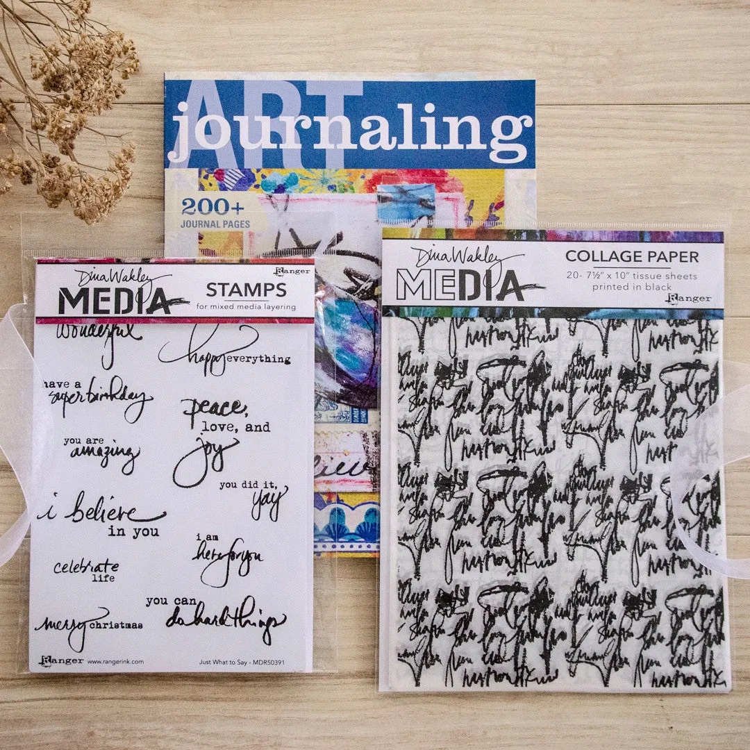 Stampington More Than Words art journaling kit Dina Wakley