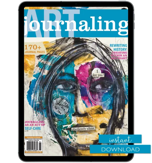 Stampington Art Journaling Spring 2019 blad digital nedlasting