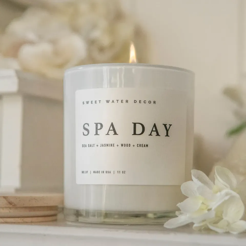 Stampington Spa Day 11 oz duftlys soy jasmin