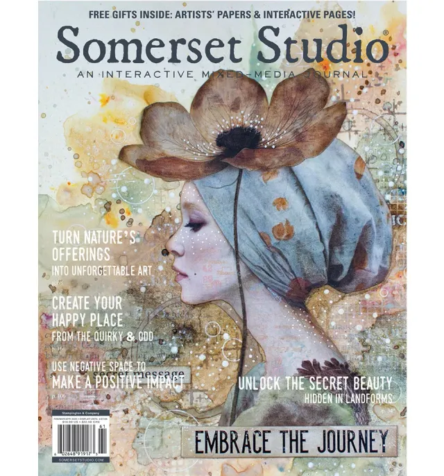 Stampington Somerset Studio Spring 2026 magasin enkeltutgave mixed-media