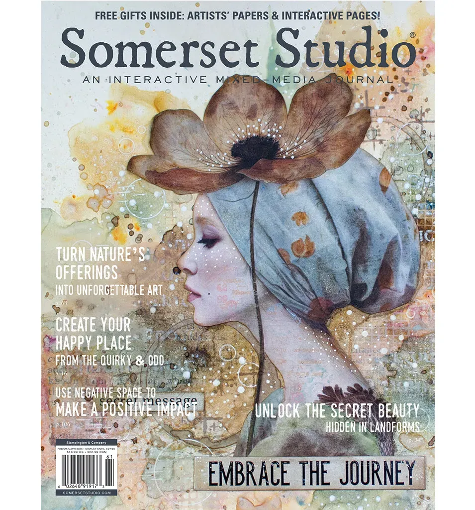 Stampington Somerset Studio Spring 2026 magasin enkeltutgave mixed-media