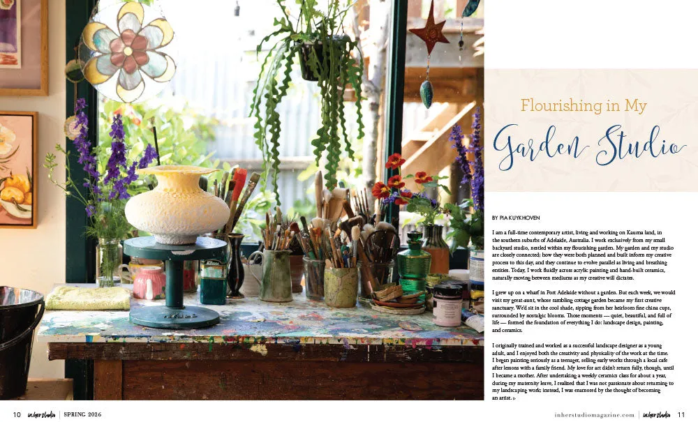 Stampington In Her Studio Spring 2026 blad 160 sider atelier