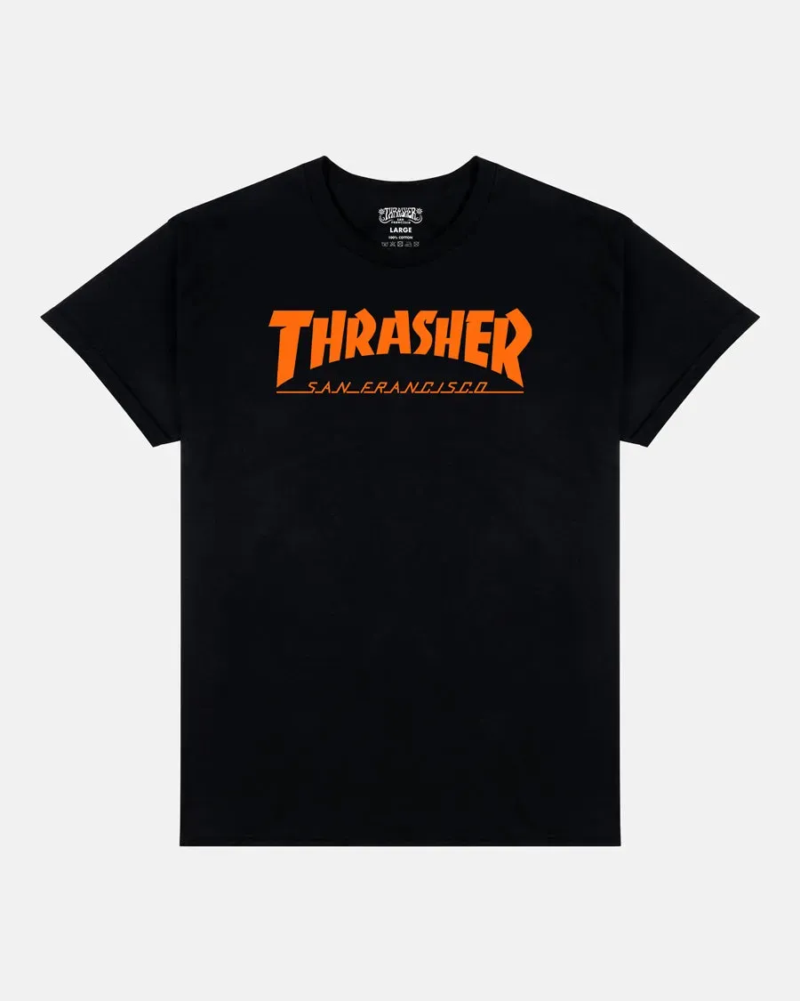 Thrasher SF Mag t-skjorte svart oransje
