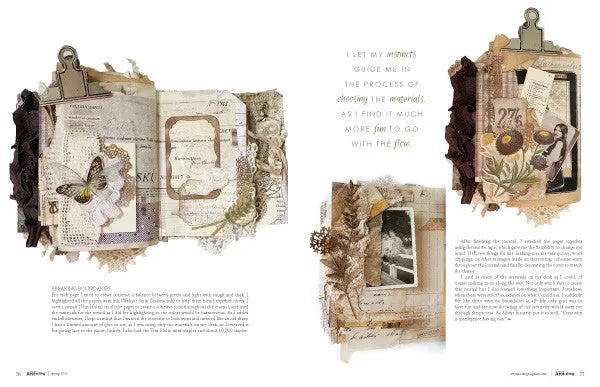 Stampington Art Journaling Spring 2020 blad digital kollasj