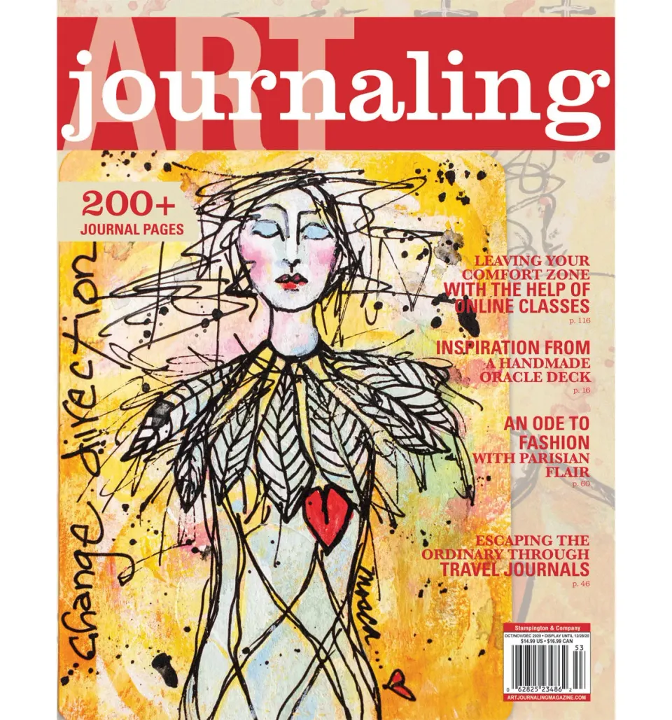 Stampington Art Journaling Autumn 2020 blad digital utgave høst