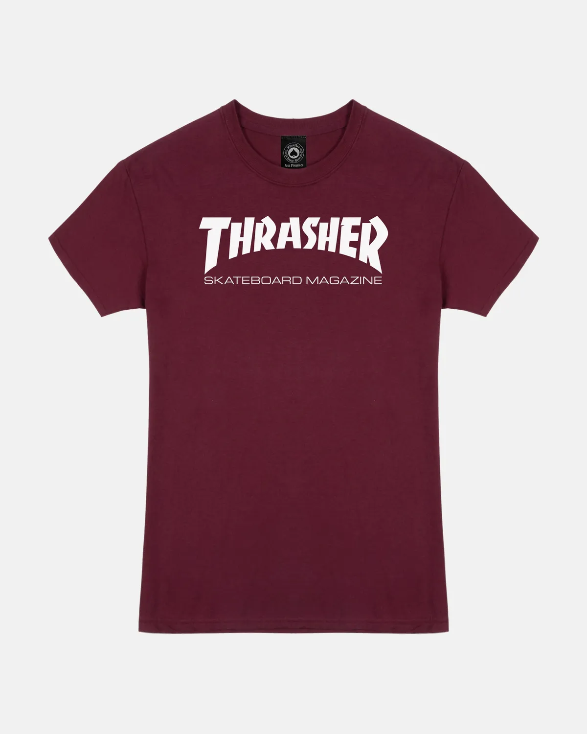 Thrasher Skate Mag t-skjorte dame maroon bomull