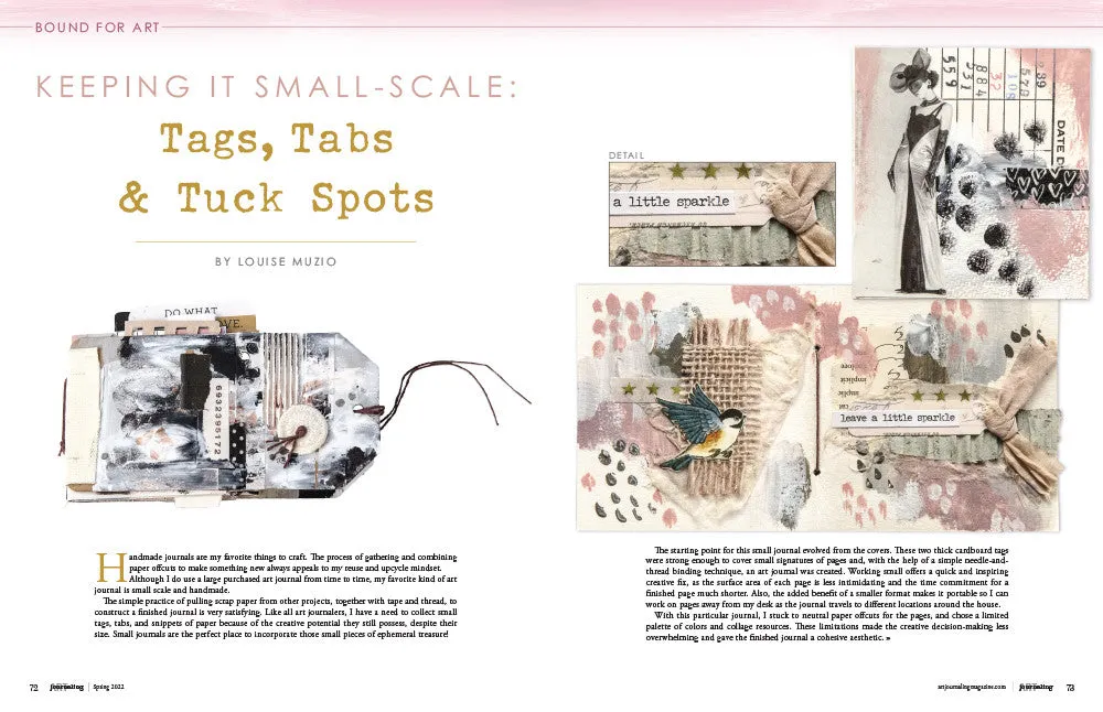 Stampington Art Journaling Spring 2022 blad kreativ teknikk