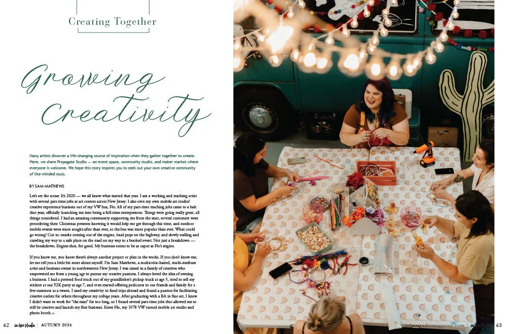 Stampington In Her Studio Autumn 2024 blad 160 sider atelier