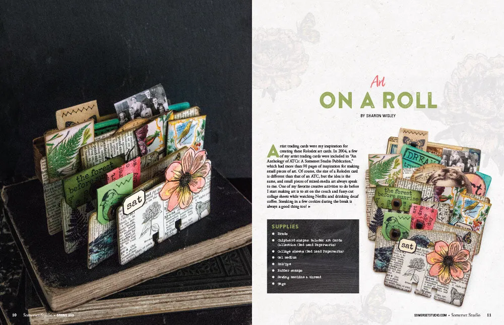 Stampington Somerset Studio Spring 2023 blad PDF mixed-media
