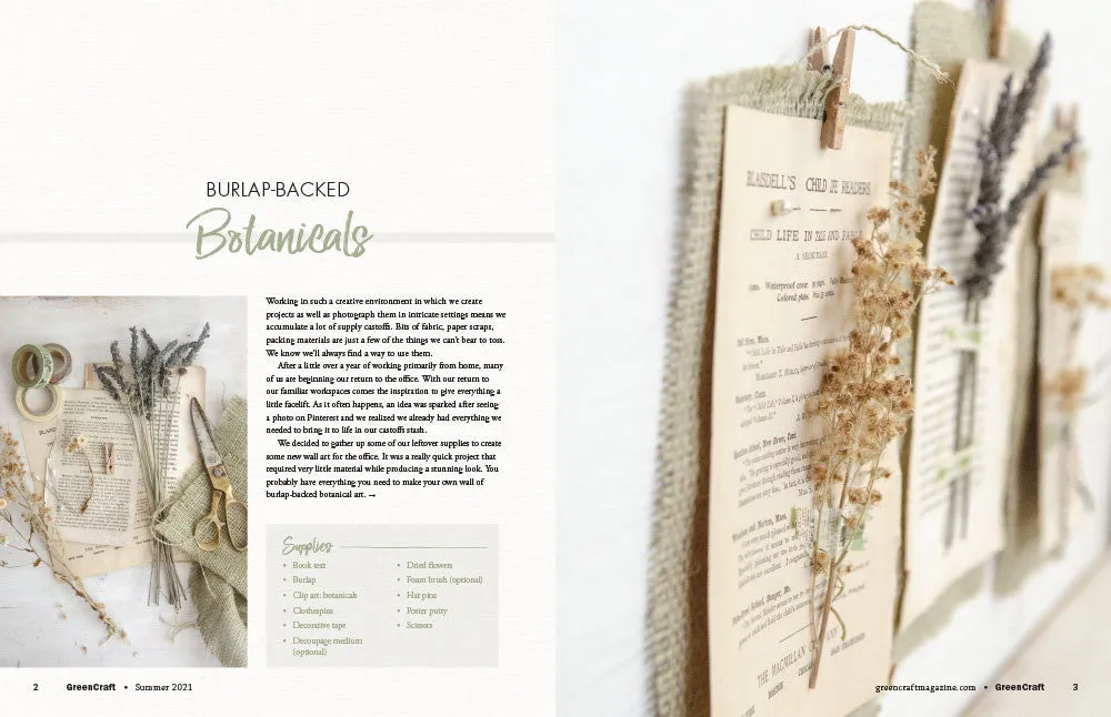 Stampington GreenCraft Summer 2021 blad PDF gjenbruk