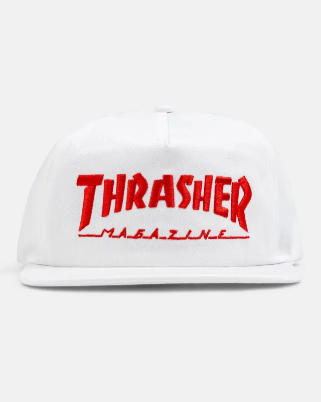 Thrasher Mag Logo snapback caps hvit bomull
