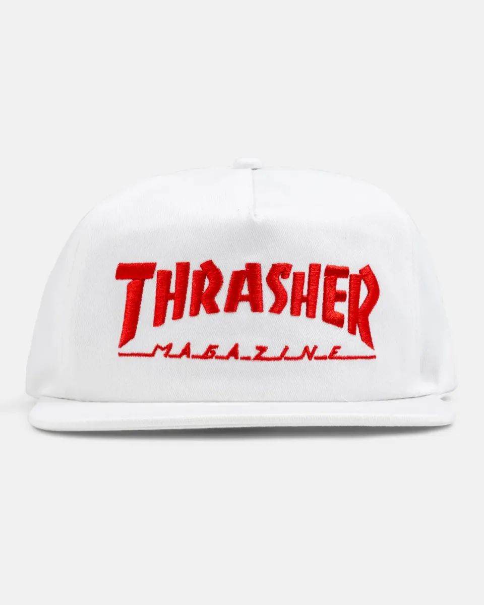 Thrasher Mag Logo snapback caps hvit bomull
