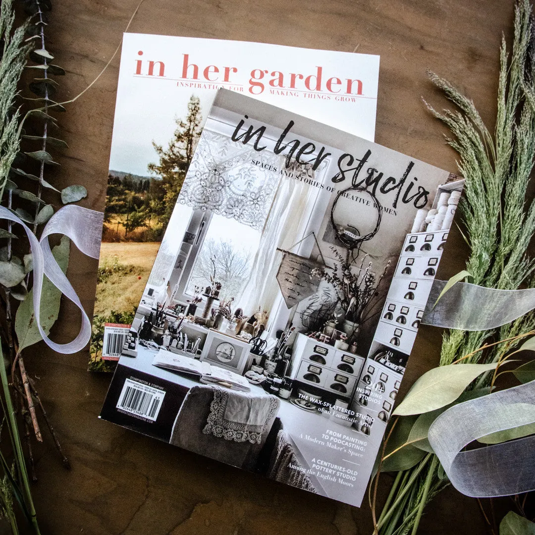 Stampington Sacred Spaces Springtime pakke 2 blad hage studio