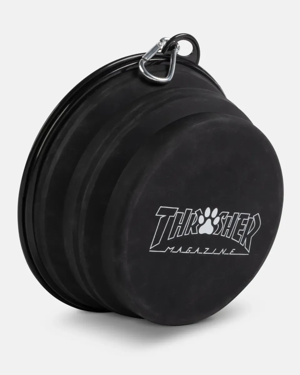 Thrasher Dog Bowl hundeskål svart – sammenleggbar