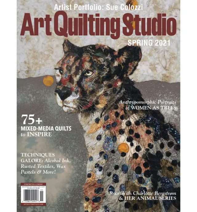 Stampington Art Quilting Studio Spring 2021 blad quilt 144 sider