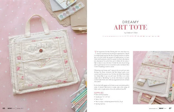 Stampington Sew Somerset Summer 2017 blad søm